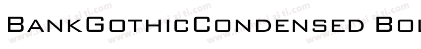 BankGothicCondensed Bold字体转换
